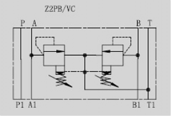 Клапан предохранительный модульный CETOP 7 в канал "A" и "B" Z2PB16VC-1-40-200