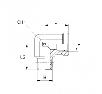 Угольник 90° BSP1/4" - BSPT1/4" (ВНР-Ш)