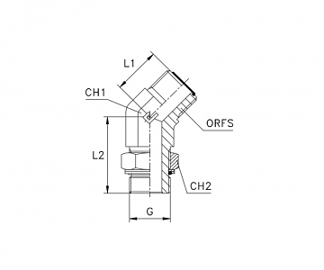TN517-ORFS 13/16"-R1/4"