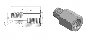Адаптер NPT 1"-1" (Ш-ВНР)