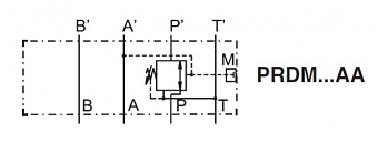 Клапан редукционный модульный CETOP 5 в канал "A" PRDM3AA21SVG
