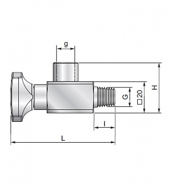 Кран для манометра ES09 K1/4"-K1/4"(внутр. под манометр) угловой оцинкованный