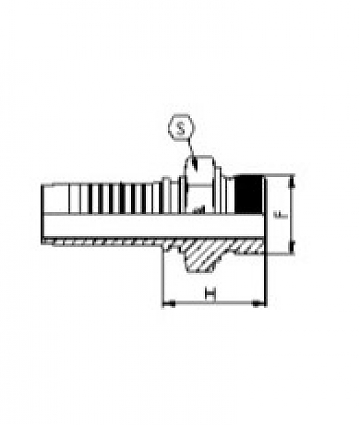 MALE BSP 1/2"-14/0-08 DN12 (FLAT) (T) MALE BSP 1/2"-14/0-08 DN12 (FLAT) (T)