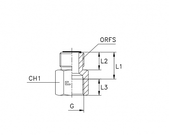 Адаптер ORFS 13/16"-BSP 1/4" (Ш-ВНР)