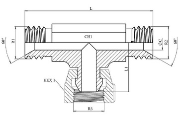 Тройник BSP 5/8" (Ш-Г-Ш)